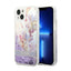 Guess Liquid Glitter Flower – dėklas iPhone 14 Plus (violetinis)