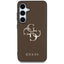 „Guess Grained Big 4G Logo Small Classic Logo“ – dėklas „Samsung Galaxy S25+“ (rudas)