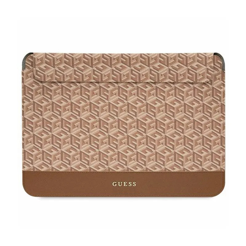 Guess GCube Stripes nešiojamojo kompiuterio dėklas - 14 colių nešiojamųjų kompiuterių dėklas (rudas)