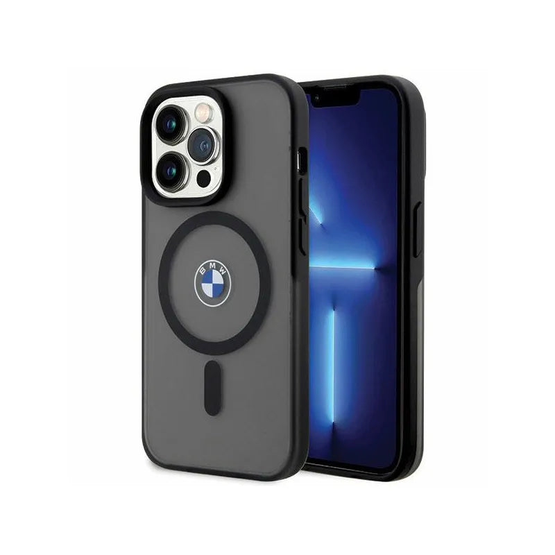 BMW Signature MagSafe – dėklas iPhone 14 Pro (juodas)