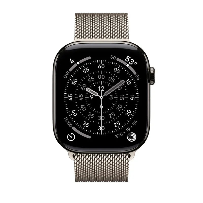 Crong Milano Steel – nerūdijančio plieno dirželis Apple Watch 44/45/46/49mm (šampaninė)