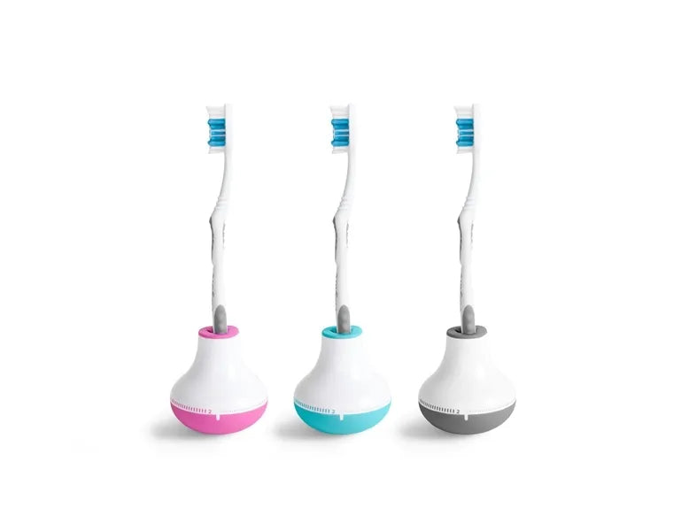 Quirky Bobble Brush – dantų šepetėlio stovas su rankenėle (mėlynas)