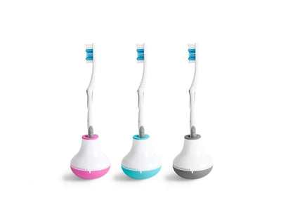 Quirky Bobble Brush – dantų šepetėlio stovas su rankenėle (mėlynas)