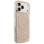 Guess IML Flowers Electro Pearl Strap MagSafe – dėklas iPhone 17 Pro Max (rožinis)