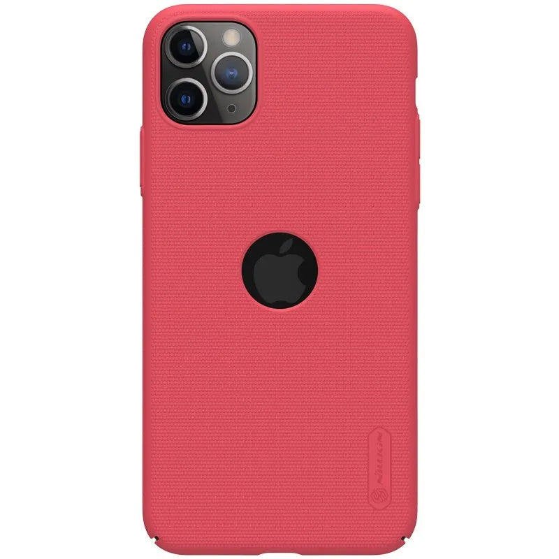 Nillkin Super Frosted Shield – dėklas Apple iPhone 11 Pro su išpjova logotipui (ryškiai raudonas)