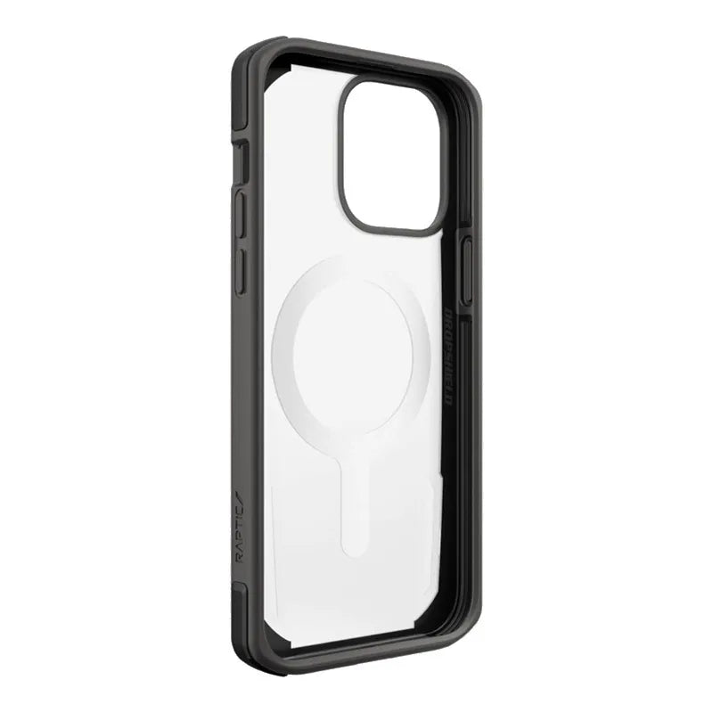X-Doria Raptic Secure MagSafe – Biologiškai skaidus dėklas, skirtas iPhone 14 Pro Max (išbandytas kritimo testais iš 4m) (Juodas)