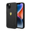 Ferrari Leather Stamp Sides – dėklas iPhone 14 Plus (juodas)