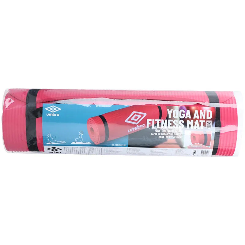 Umbro - Fitneso ir jogos kilimėlis su nešiojimo dirželiu 190x58 cm (raudonas)