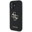 Guess Grained Big 4G Logo Small Classic Logo – dėklas iPhone 16 (juodas)