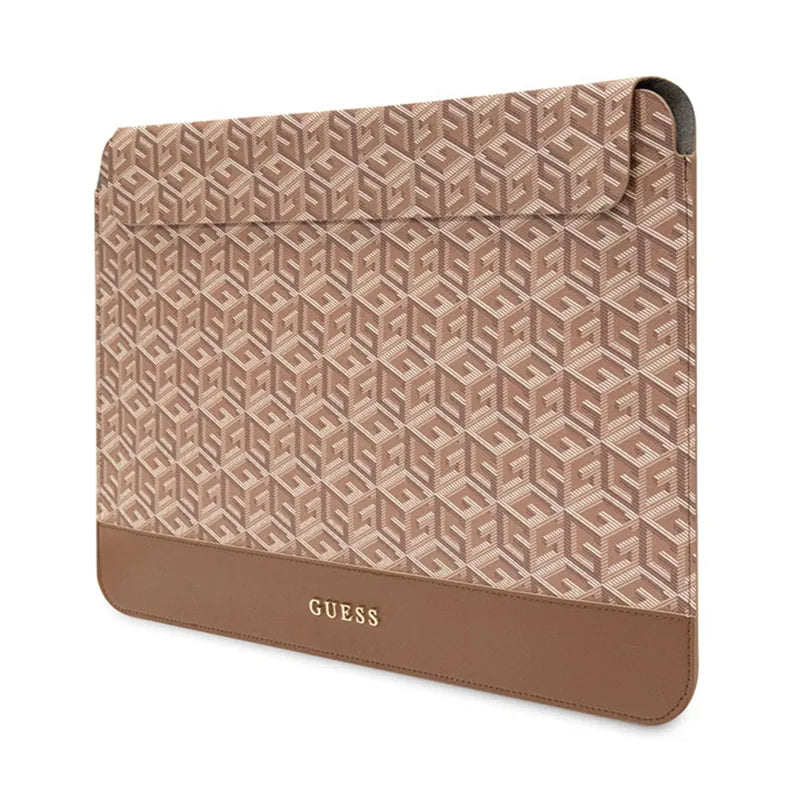 Guess GCube Stripes nešiojamojo kompiuterio dėklas - 14 colių nešiojamųjų kompiuterių dėklas (rudas)
