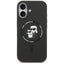 Karl Lagerfeld Silicone Karl & Choupette Ring MagSafe – dėklas iPhone 17 (juodas)