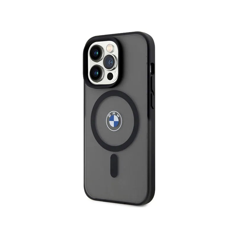 BMW Signature MagSafe – dėklas iPhone 14 Pro (juodas)