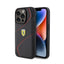 Ferrari Twist Metal Logo – dėklas, skirtas iPhone 15 Pro (juodas)