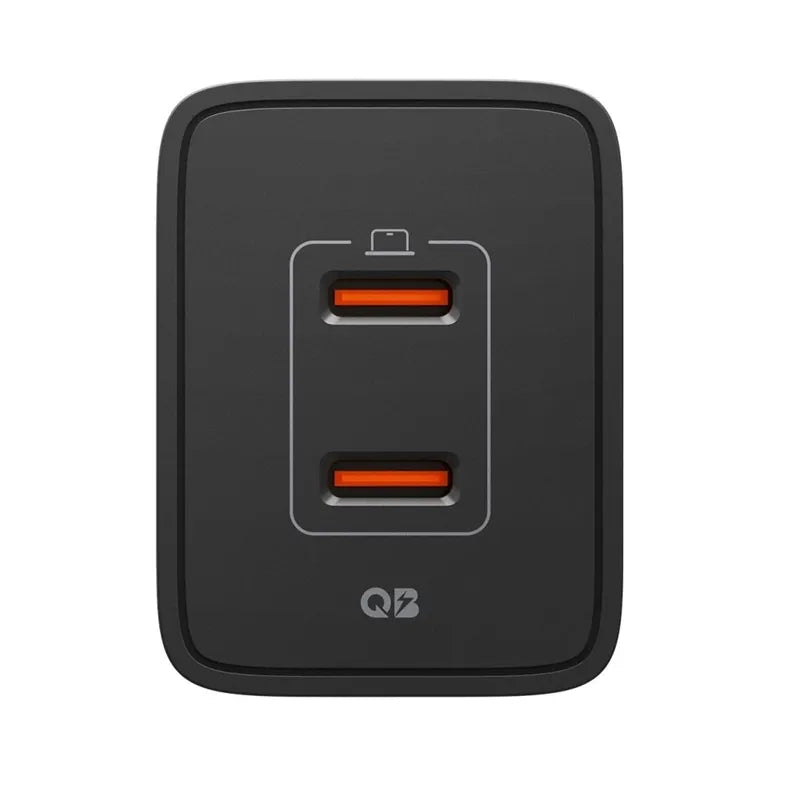 Spigen Essential EE472EU GaN Pro – 2x USB-C 47W sieninis įkroviklis (juodas)