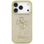 Guess Fixed Glitter Big 4G - Dėklas iPhone 17 Pro (auksinis)