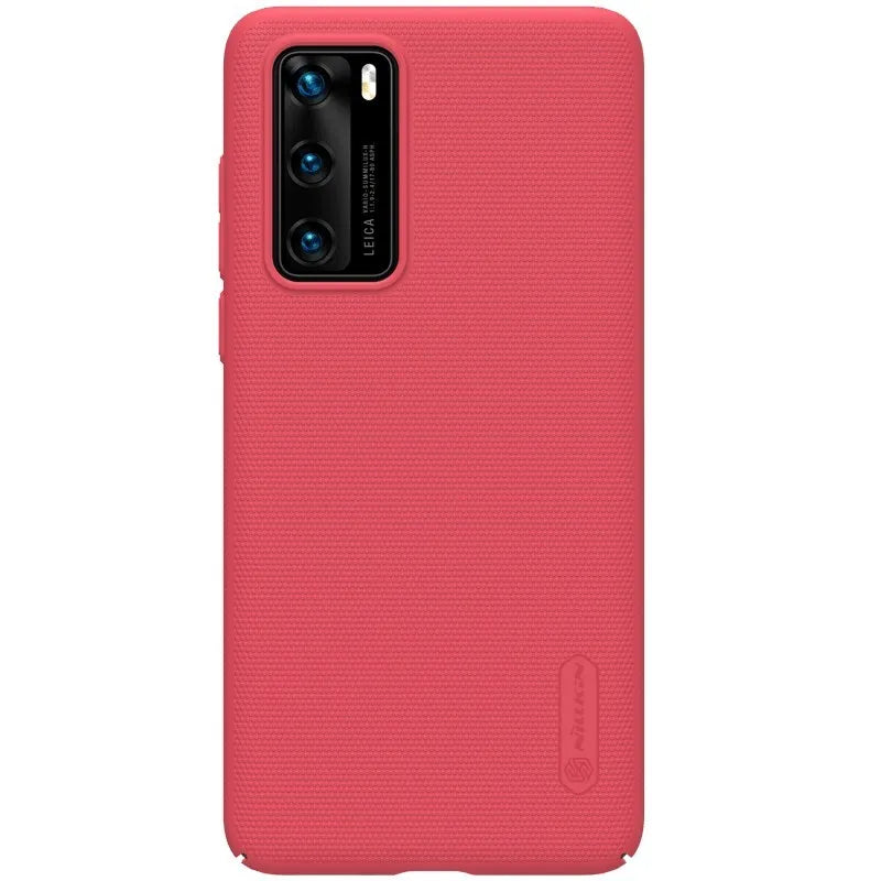 Nillkin Super Frosted Shield - Dėklas Huawei P40 telefonui (ryškiai raudonas)