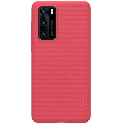 Nillkin Super Frosted Shield - Dėklas Huawei P40 telefonui (ryškiai raudonas)