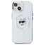 Karl Lagerfeld IML Metal Choupette Head MagSafe – dėklas iPhone 15 (baltas)
