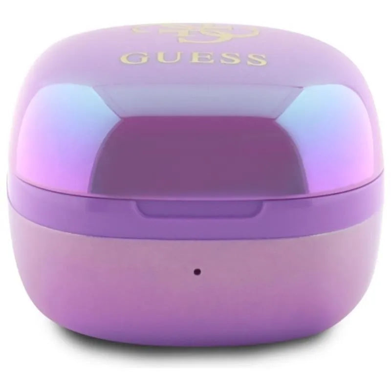 Guess 4G Printed Logo – „Bluetooth TWS“ ausinės + įkrovimo dėklas (violetinės)