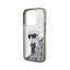 Karl Lagerfeld Liquid Glitter Ikonik – dėklas iPhone 15 Pro (skaidrus)