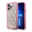 Guess Liquid Glitter Transculent 4G – dėklas skirtas iPhone 14 Pro Max (rožinis)