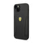 Ferrari Leather Stamp Sides – dėklas iPhone 14 Plus (juodas)