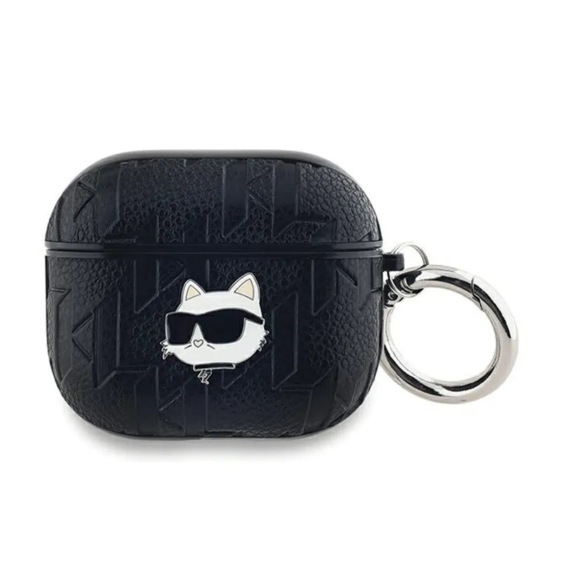 Karl Lagerfeld Monogram Choupette Head – AirPods 3 dėklas (juodas)