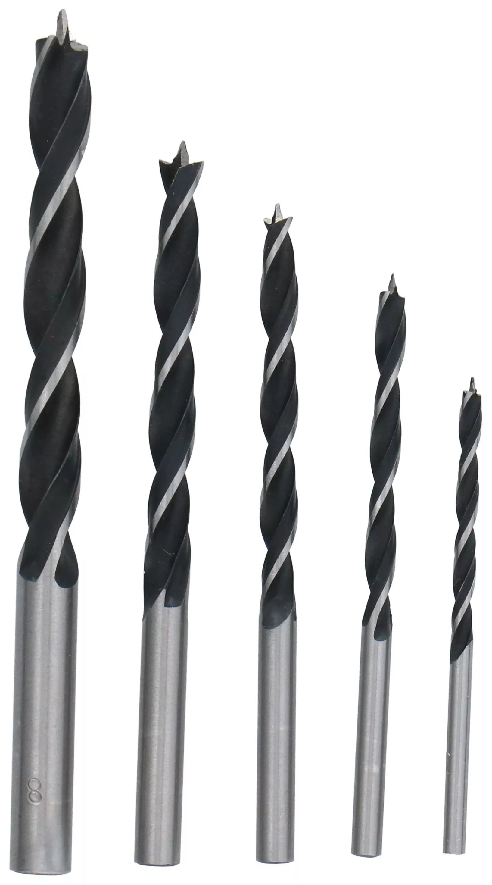 KINZO medienos grąžtų rinkinys 3–8 mm 871125217124