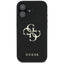 Guess Grained Big 4G Logo Small Classic Logo – dėklas iPhone 16 (juodas)