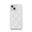 DKNY Liquid Glitter Multilogo – dėklas iPhone 15 / 14 / 13 (baltas)