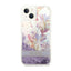 Guess Liquid Glitter Flower – dėklas iPhone 14 Plus (violetinis)