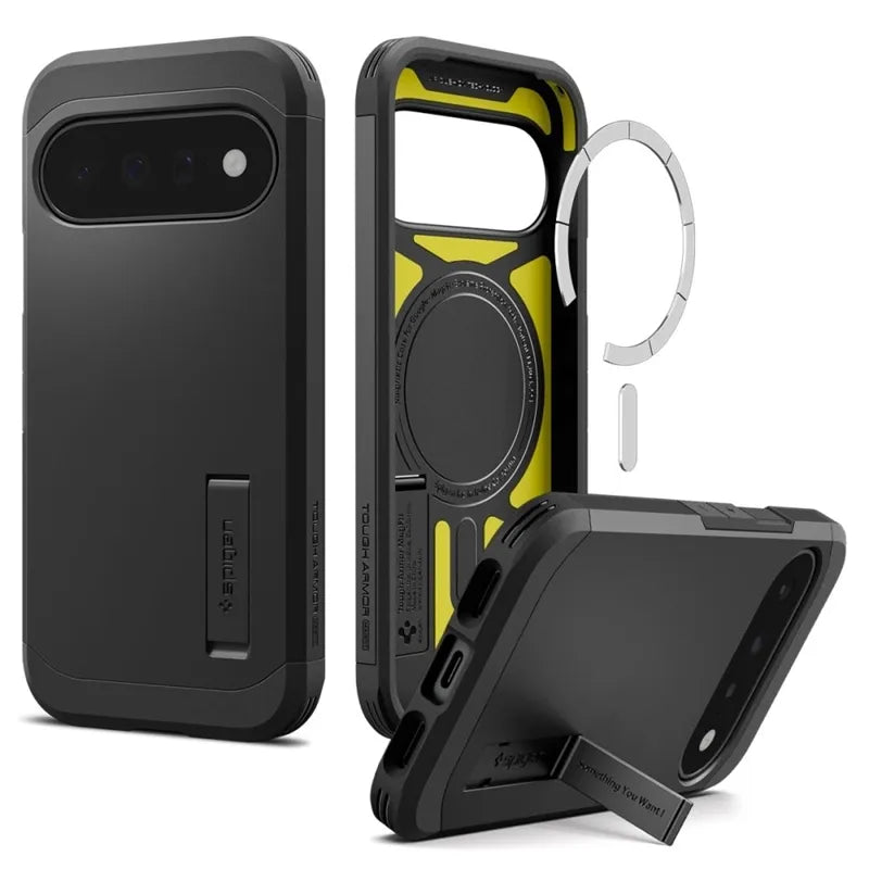 Spigen Tough Armor Mag MagSafe – dėklas Google Pixel 11 (juodas)