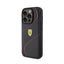 Ferrari Twist Metal Logo – dėklas, skirtas iPhone 15 Pro (juodas)