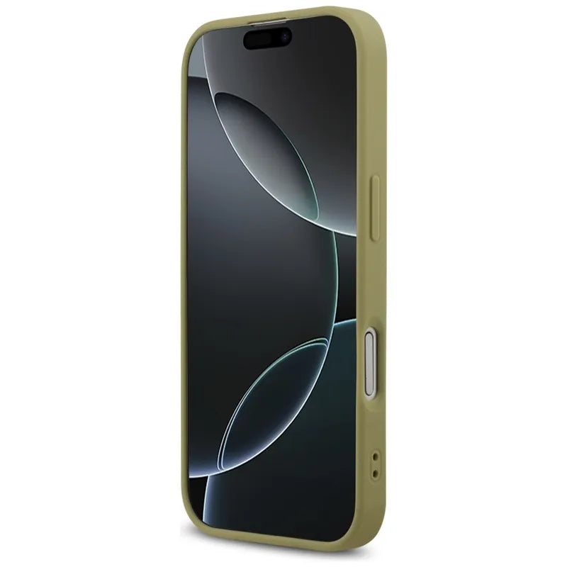 Guess Fixed Glitter Big 4G – dėklas iPhone 17 (auksinis)