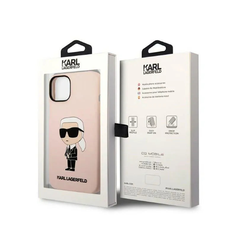 Karl Lagerfeld Silicone NFT Ikonik – Dėklas iPhone 14 Plus (rožinis)