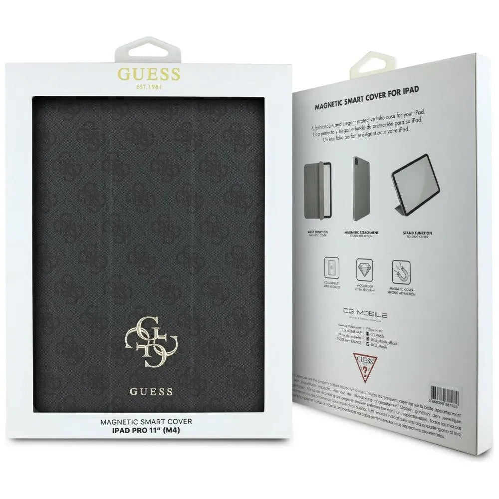Guess Magnetic 4G Big Logo - Dėklas iPad Pro 11" M4 (2024) (juodas)