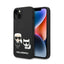 Karl Lagerfeld Liquid Silicone Karl & Choupette MagSafe – dėklas skirtas iPhone 14 Plus (juodas)