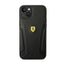 Ferrari Leather Stamp Sides – dėklas iPhone 14 Plus (juodas)