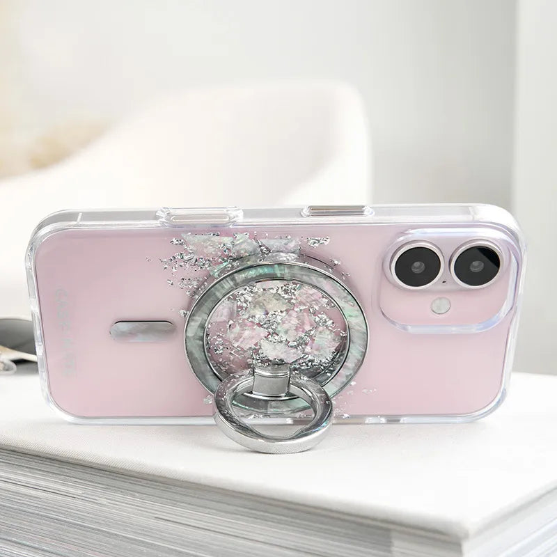 Case-Mate Karat MagSafe – dėklas iPhone 16 su perlamutro intarpais (A Touch of Pearl)