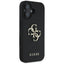 Guess Grained Big 4G Logo Small Classic Logo – dėklas iPhone 16 (juodas)