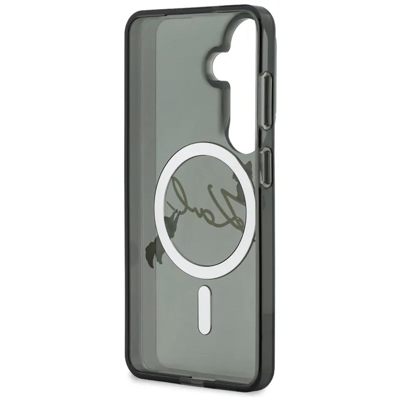 Karl Lagerfeld IML KC Script MagSafe – Samsung Galaxy S26 dėklas (juodas)