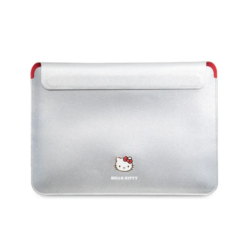 Hello Kitty PU Metal Logo dėklas – nešiojamojo kompiuterio krepšys 13" / 14" (sidabrinis)