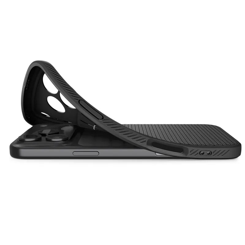 Spigen Liquid Air – dėklas iPhone 17 Pro Max (matinė juoda)