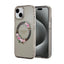 Guess IML Flowers Wreath MagSafe – dėklas iPhone 15 (juodas)