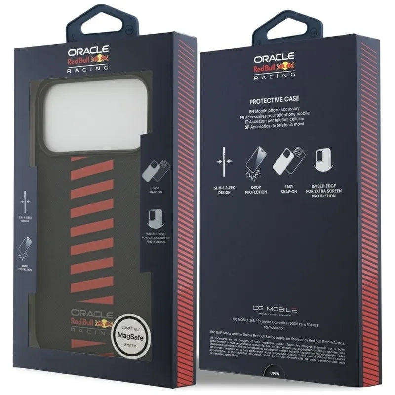 Red Bull Meshed Powerbar MagSafe - dėklas iPhone 17 Pro Max (tamsiai mėlynas)