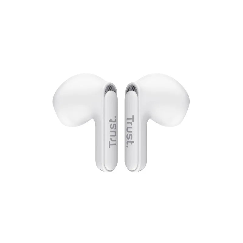 Trust Yavi – belaidės Bluetooth TWS ausinės su įkrovimo dėklu ir ENC (baltos)