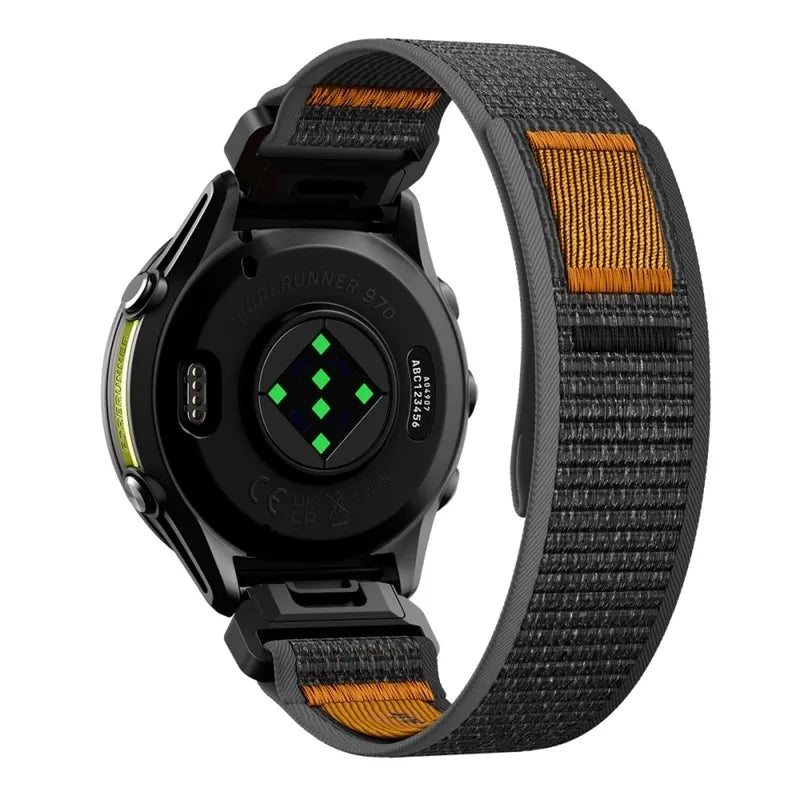 Spigen Athlex Air – „Garmin QuickFit“ dirželis 22 mm (Active Black / Orange)