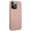 Guess Saffiano Metal Logo Stripes – dėklas iPhone 13 Pro Max telefonui (rožinis)