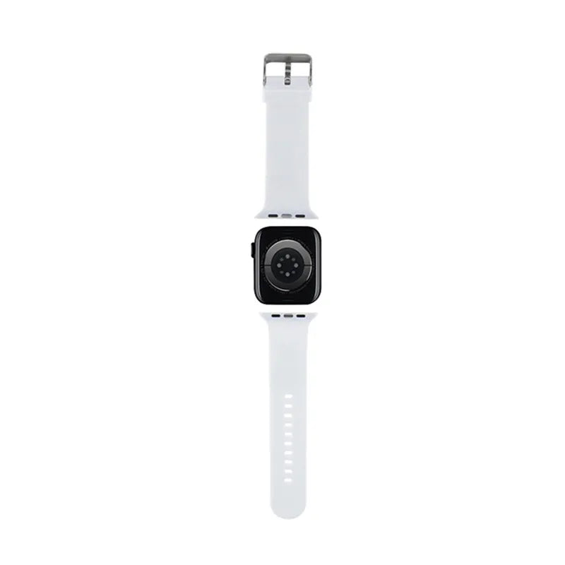 Karl Lagerfeld 3D Rubber Karl Heads NFT – dirželis Apple Watch 42/44/45/49 mm (baltas)
