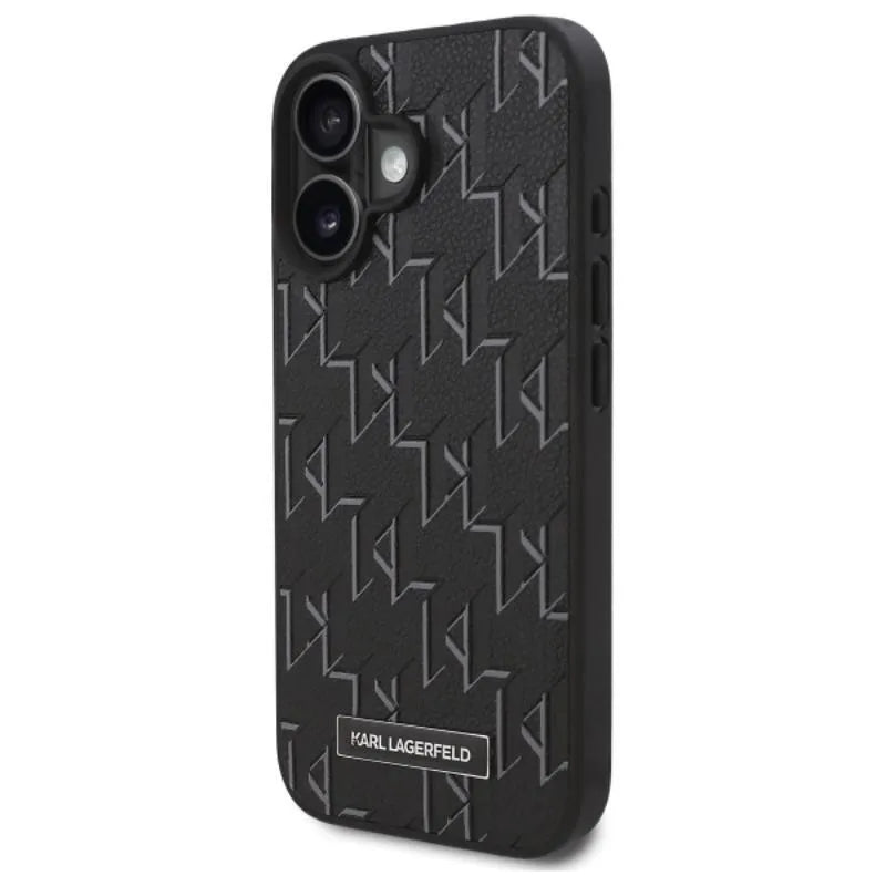 Karl Lagerfeld Hot Stamp MagSafe – dėklas iPhone 16 (juodas)